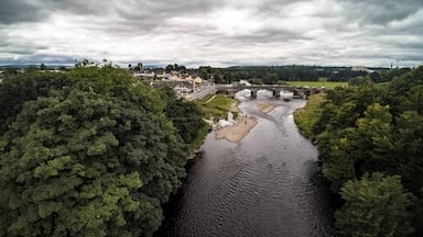 Fluss durch Mallow in Irland - Luftbild