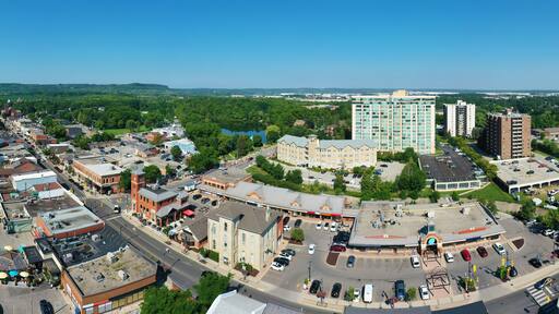 Aerial panorama scene of Milton, Ontario, Canada