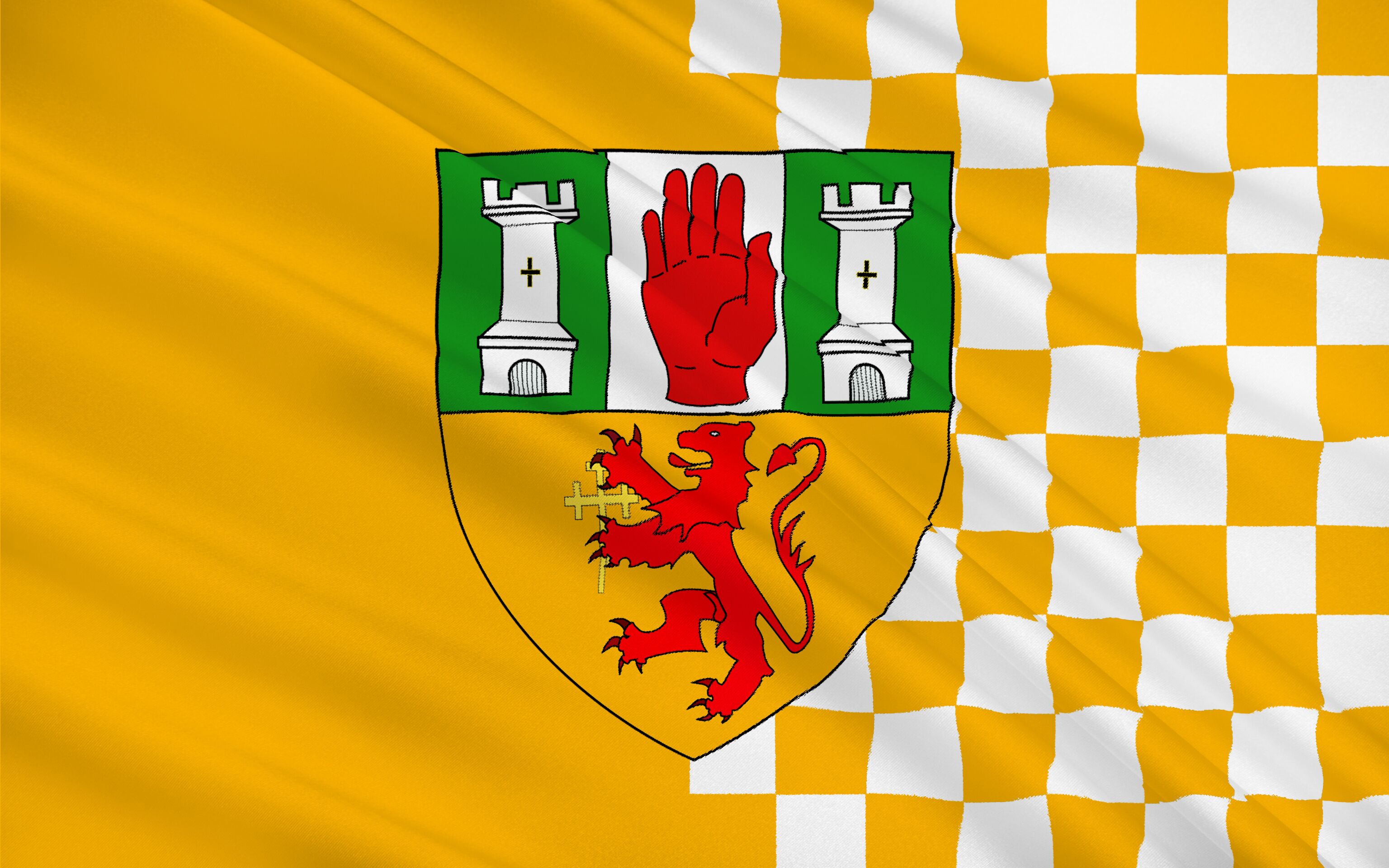 Flag of County Antrim in Ireland