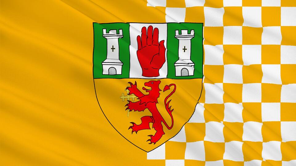 Flag of County Antrim in Ireland