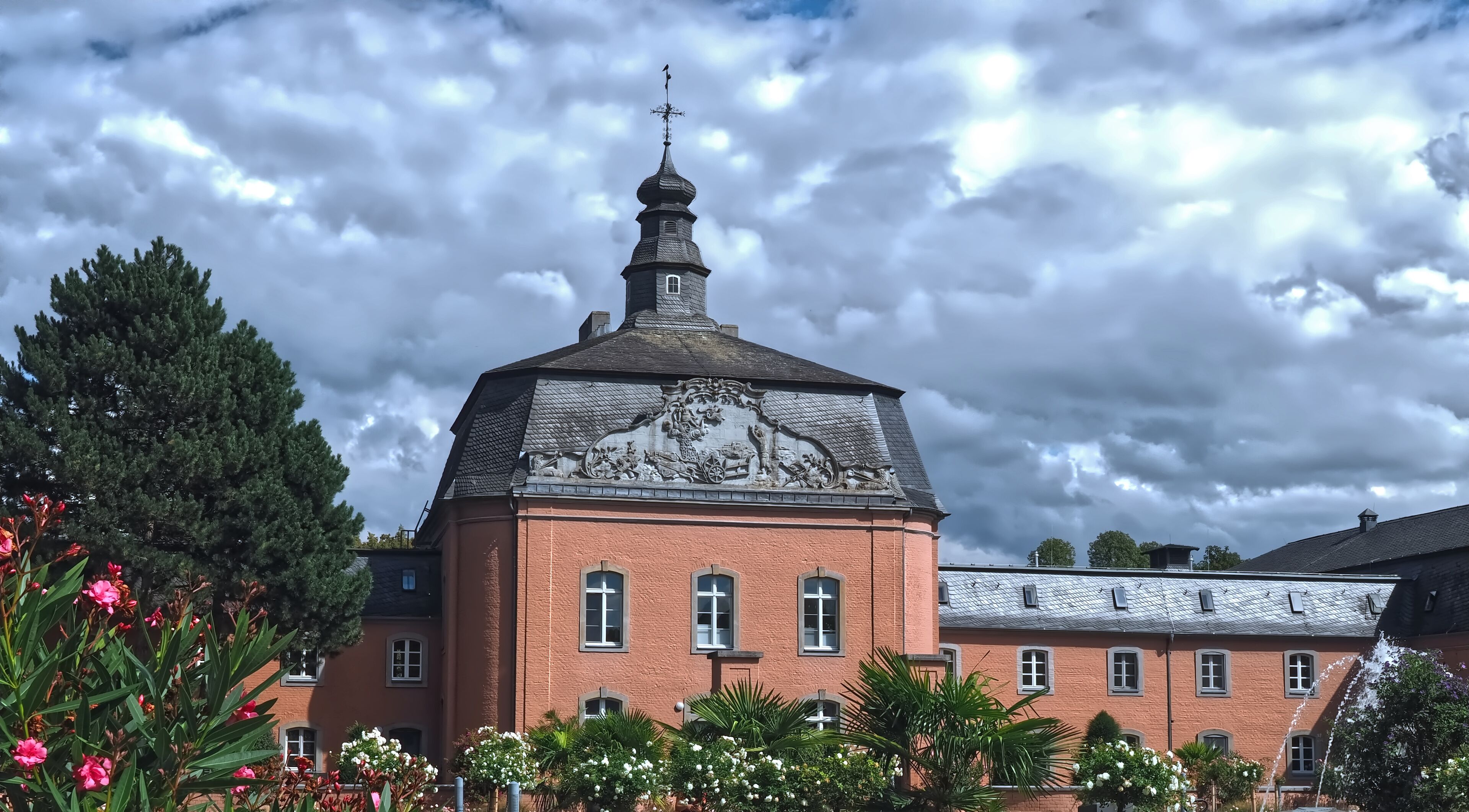 Romantic pink castle Schloss Wickrath