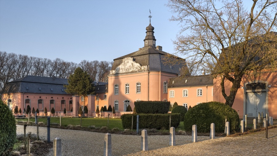 Moenchengladbach featuring heritage architecture, a park and a city