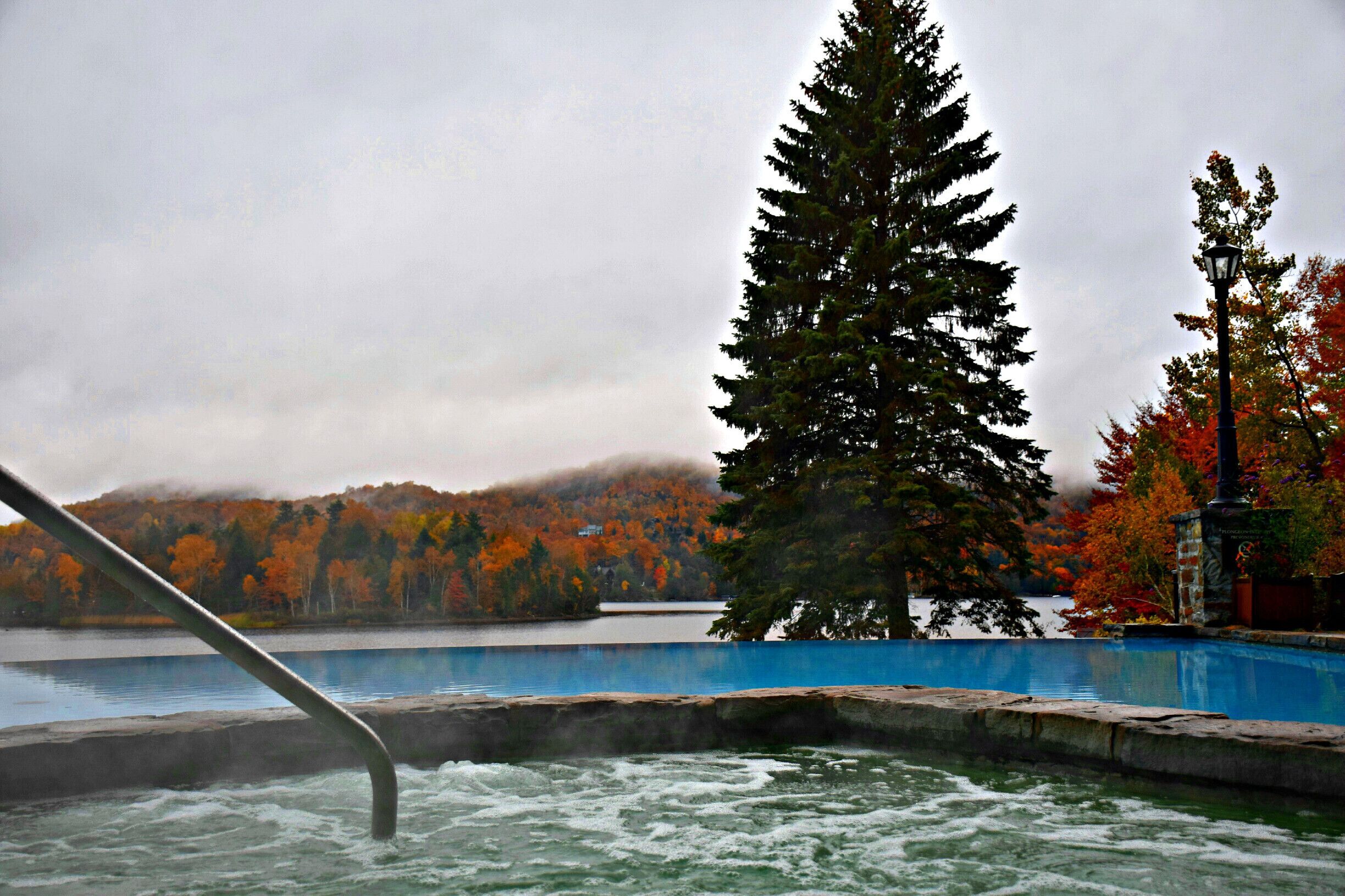 What a fabulous fall getaway!  I had a relaxing massage and then this....  Amazing view overlooking Lac Tremblant.  Excellent service and absolute spa bliss.

Find out more at: http://www.travelblissnow.com/a-fairy-tale-fall-getaway-hotel-quintessence-in-quebec-canada/