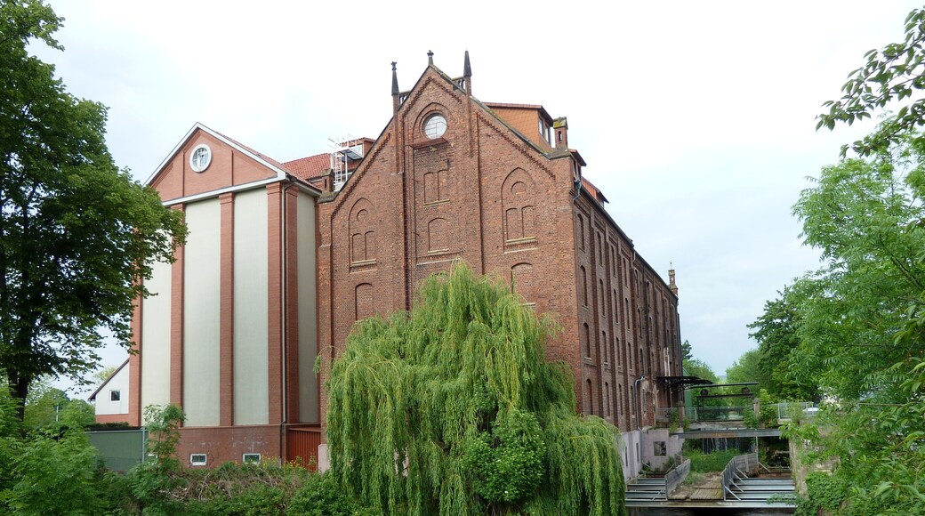 Rhumemühle am Rhumekanal in Northeim, Südniedersachsen. Erbaut 1865