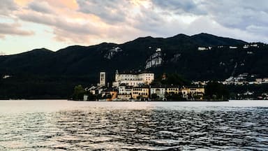 A view of the island on Lago Orta Italy from Orta San Giulio