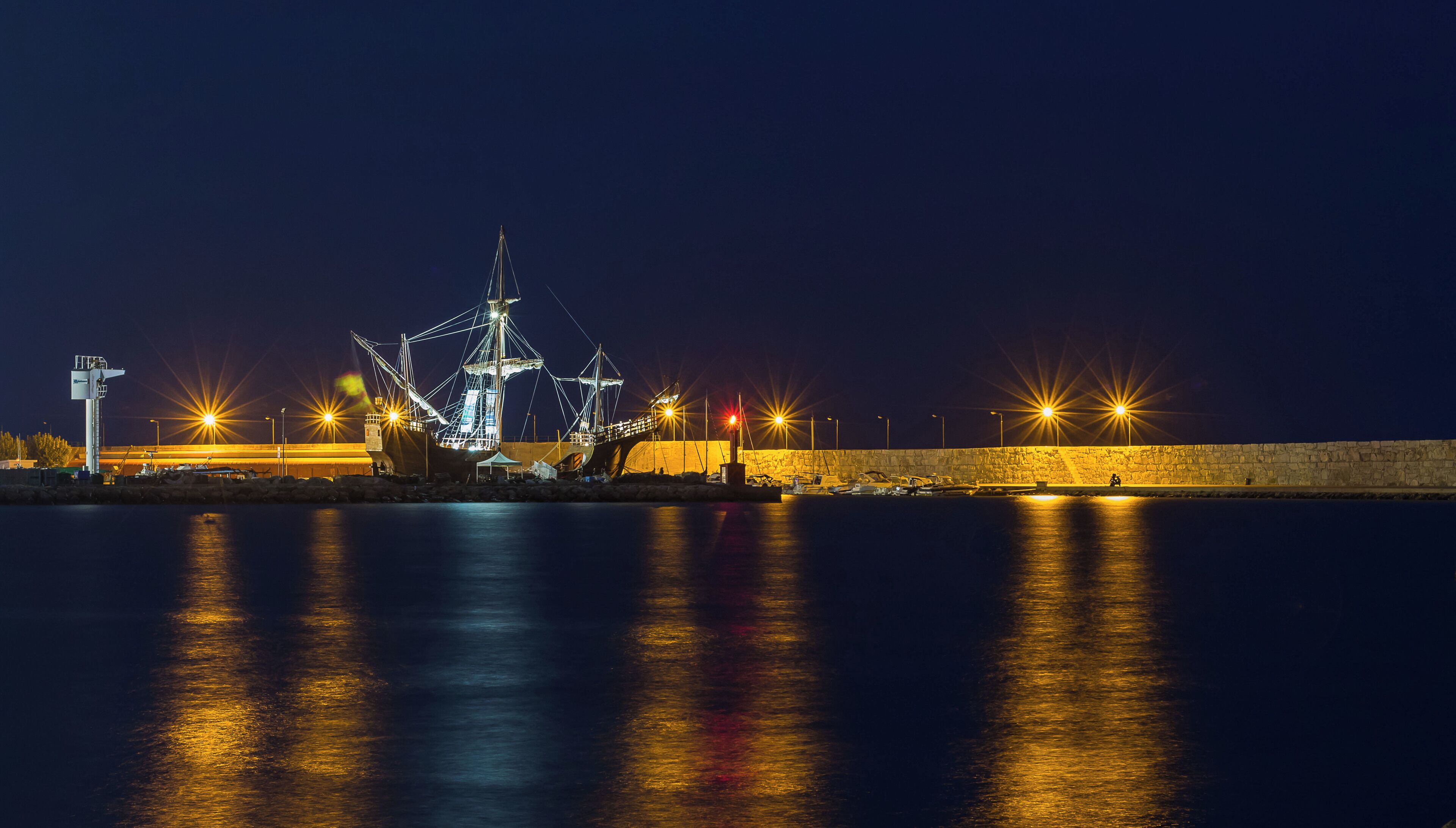 A late night shot of this magnificent sailing vessel.   