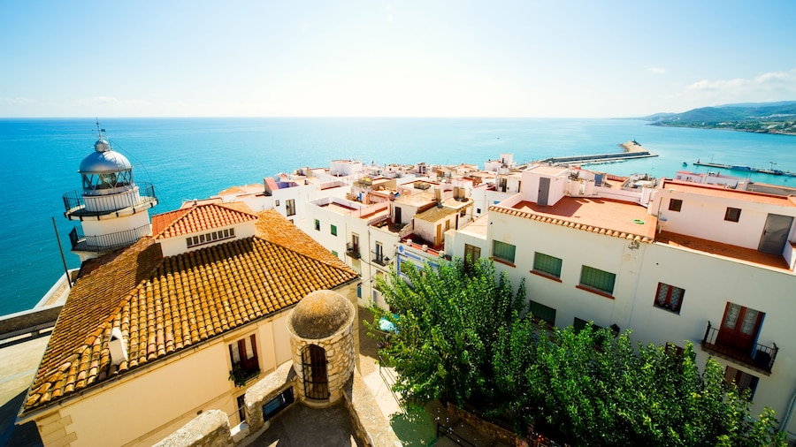 View of the Peniscola port. Valencia, Spain
