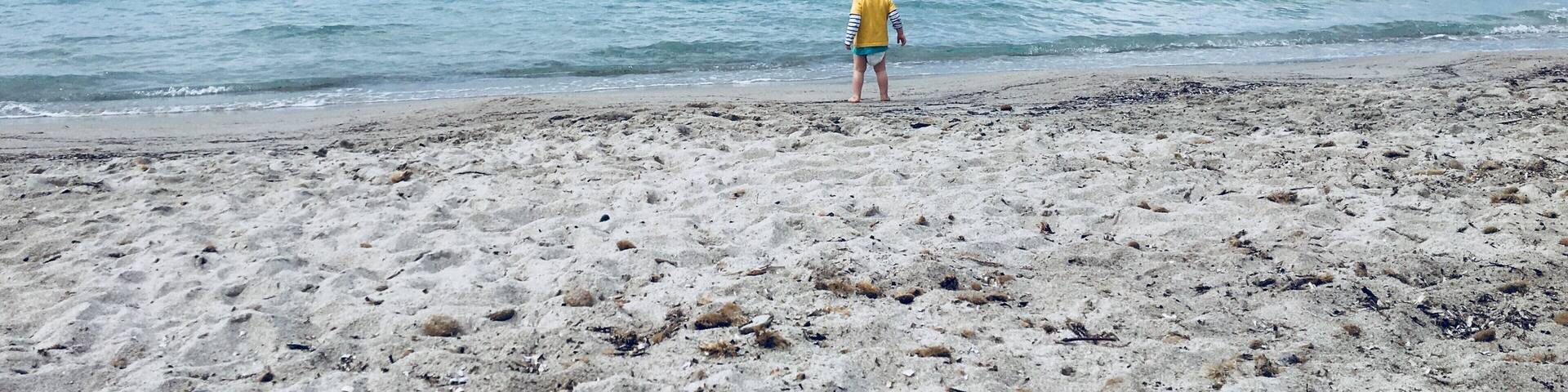 This was my two year old son's first visit to a beach. Having never been overly keen in water, he was fascinated with the beautiful aquamarine sea and wandered straight over to explore. We had a wonderful morning splashing around in the water as the clouds cleared and will always remember this moment.
Top tip: there's one point of entry, turn left from the restaurant and you'll find the clearest part of the sea, not a stone in sight.
#LifeAtExpedia