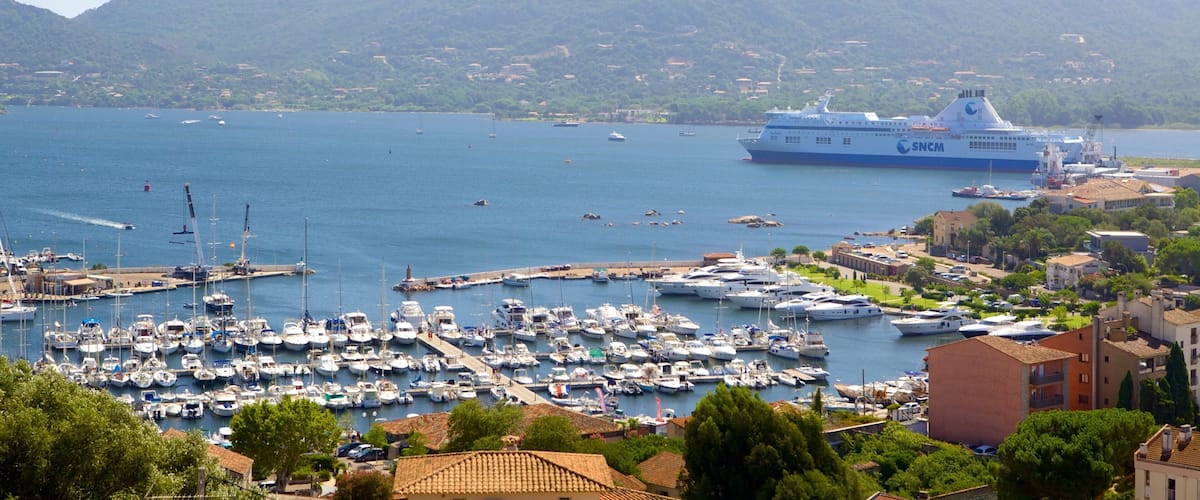 Porto-Vecchio which includes a coastal town and a marina