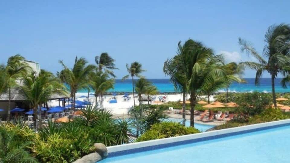 A view from the backside of the Hilton Hotel in Bridgetown.