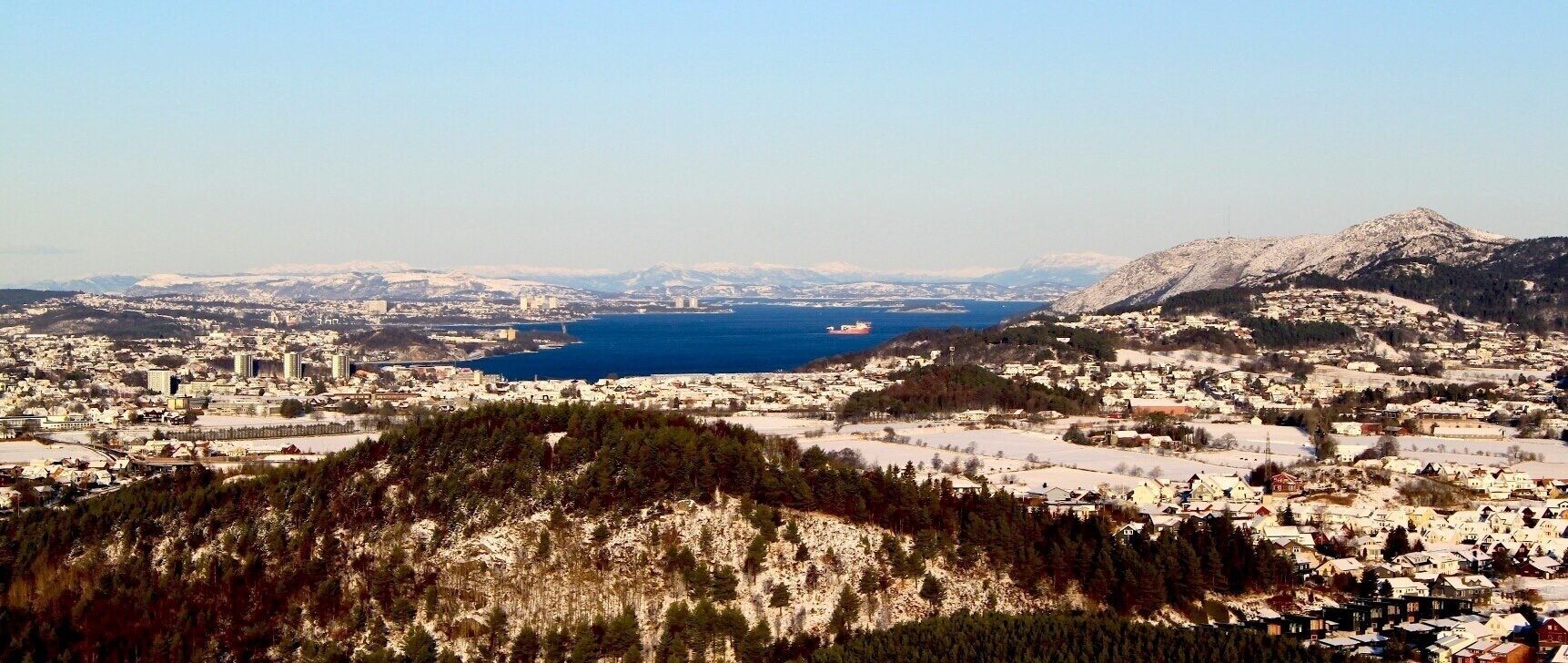Sandnes at the end of the Gandsfjord which has connected the city with the region for generations...