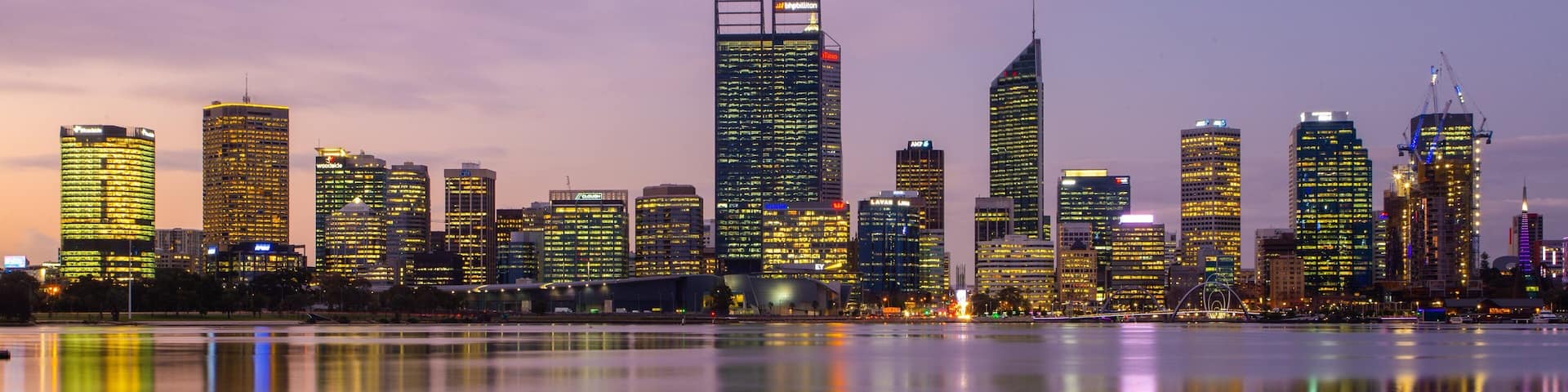 South Perth which includes a bay or harbor, a sunset and a city