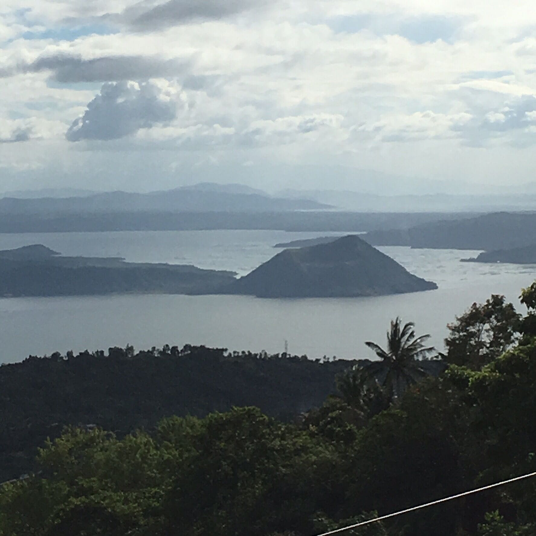 Some people mistakenly refer to this as the Taal Volcano but it's actually the Binitiang Malaki. Overlooking in Tagaytay City.  
