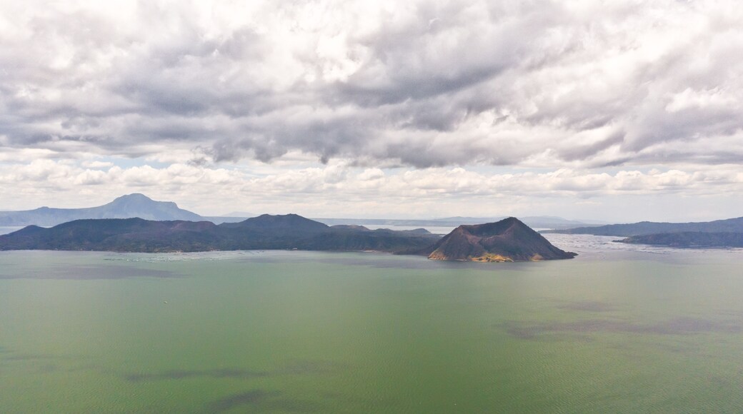 Taal Volcano in lake. Tagaytay, Philippines. Landscape with a volcano and islands.