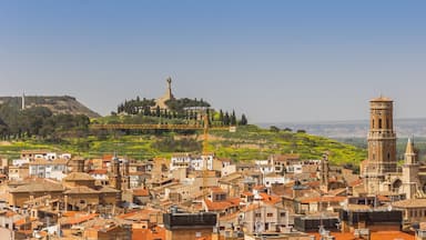 Panorama of the skyline of Tudela, Spain