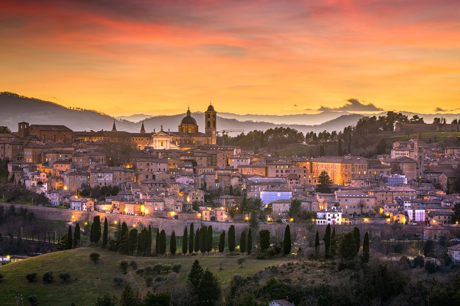 Urbino, Italy Medieval Walled City in the Marche Region
