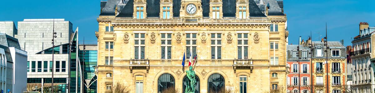 Mairie de Vincennes, the town hall of Vincennes near Paris, France