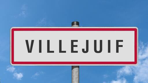 VILLEJUIF panneau entrée d'agglomération, (symbolique)