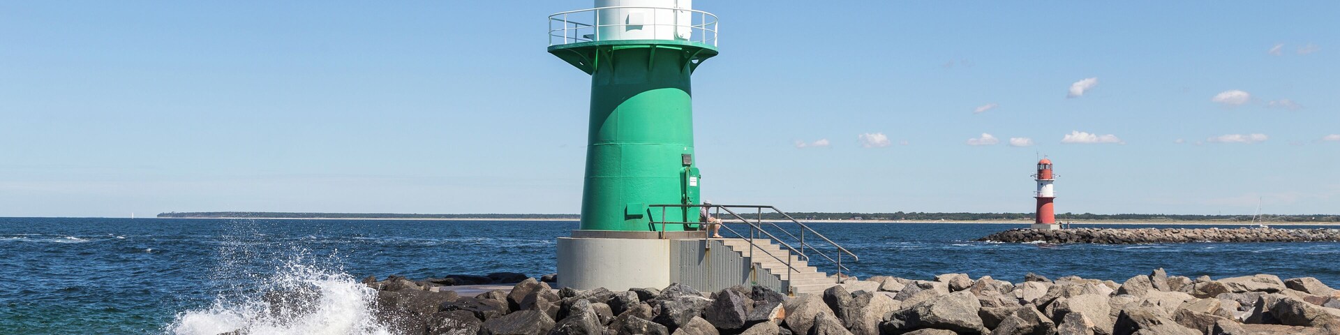 Leuchttürme an der Hafeneinfahrt Warnemünde