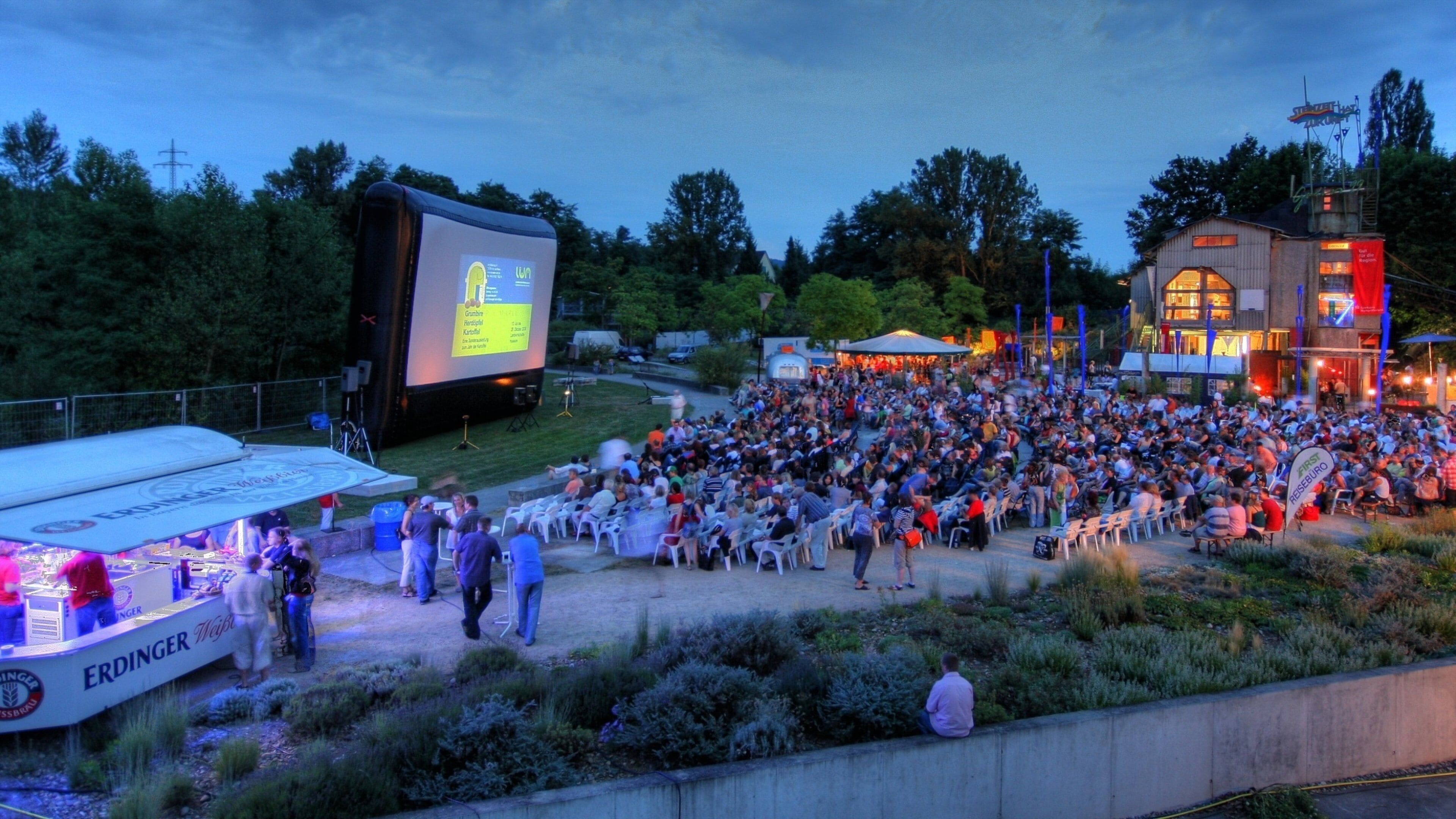 Weil am Rhein which includes a park, theater scenes and night scenes
