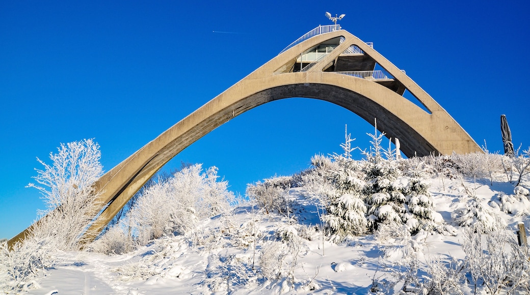 ski-jump in winterberg at wintertime, germany