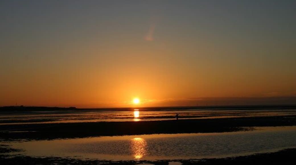 Sunset west of Hilbre Isle