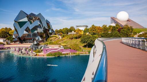 Poitiers, France - September 21 2010 : Futuroscope, or Parc du Futuroscope is a French amusement park that lets you experience sounds, images, and sen