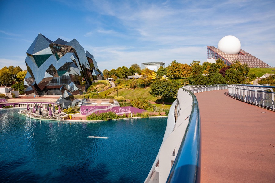 Poitiers, France - September 21 2010 : Futuroscope, or Parc du Futuroscope is a French amusement park that lets you experience sounds, images, and sen