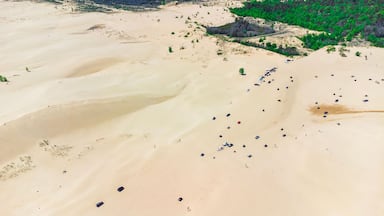 Breathtaking aerial view of Silver Lake Sand Dunes - Michigan - one of the top favorites in the USA.