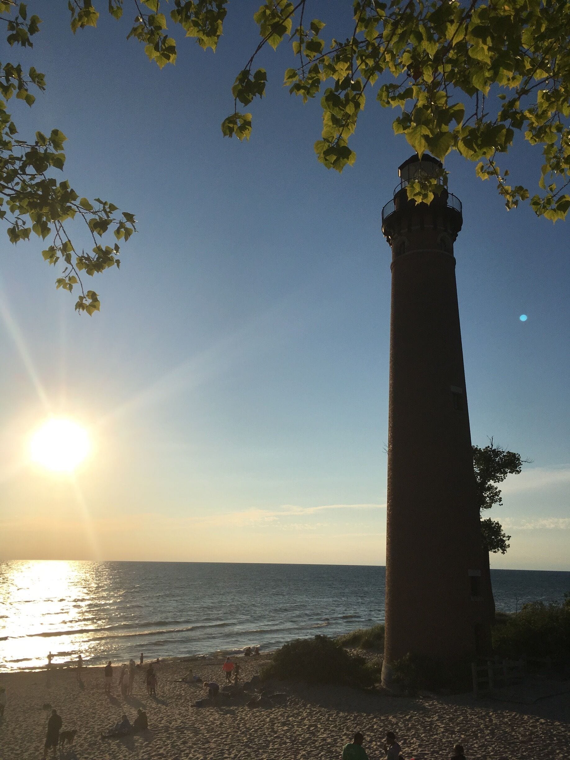 Beautiful evening on Lake Michigan.