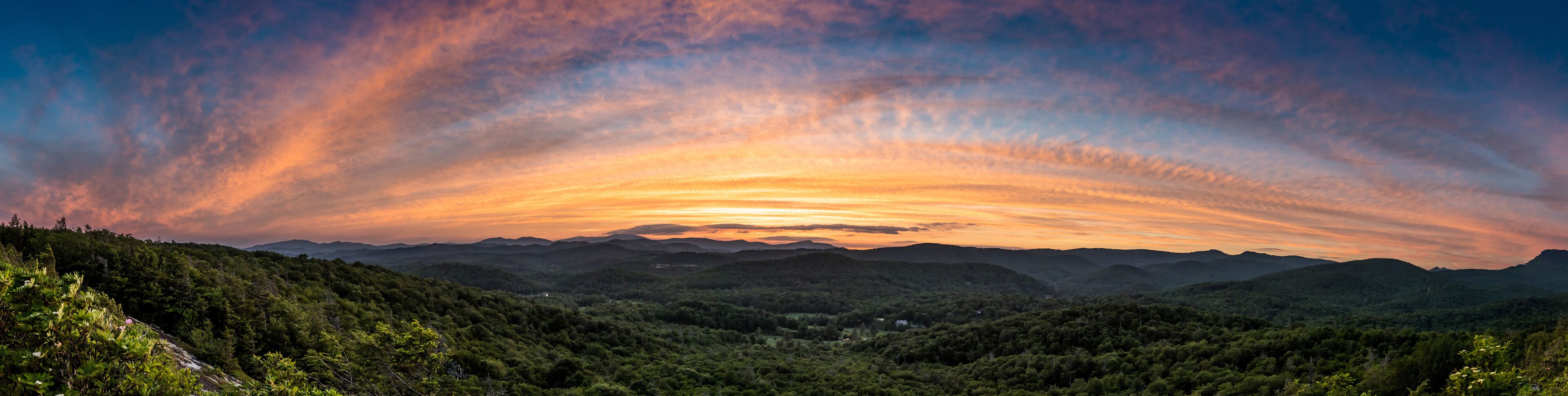 Evening Panorama From Flat Rock Overlook