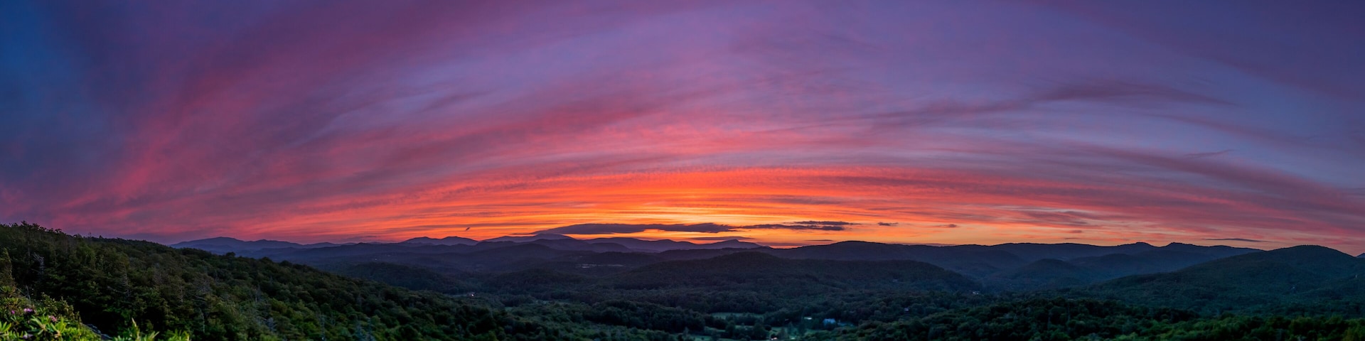 Pano Sunset Along Blue Ridge Parkway