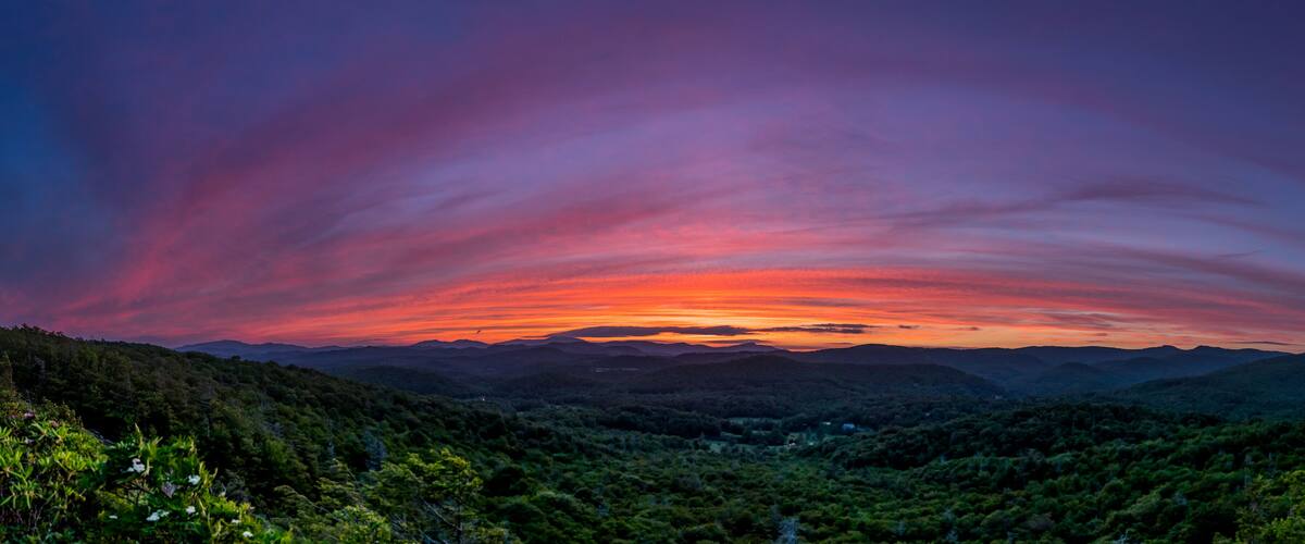 Pano Sunset Along Blue Ridge Parkway