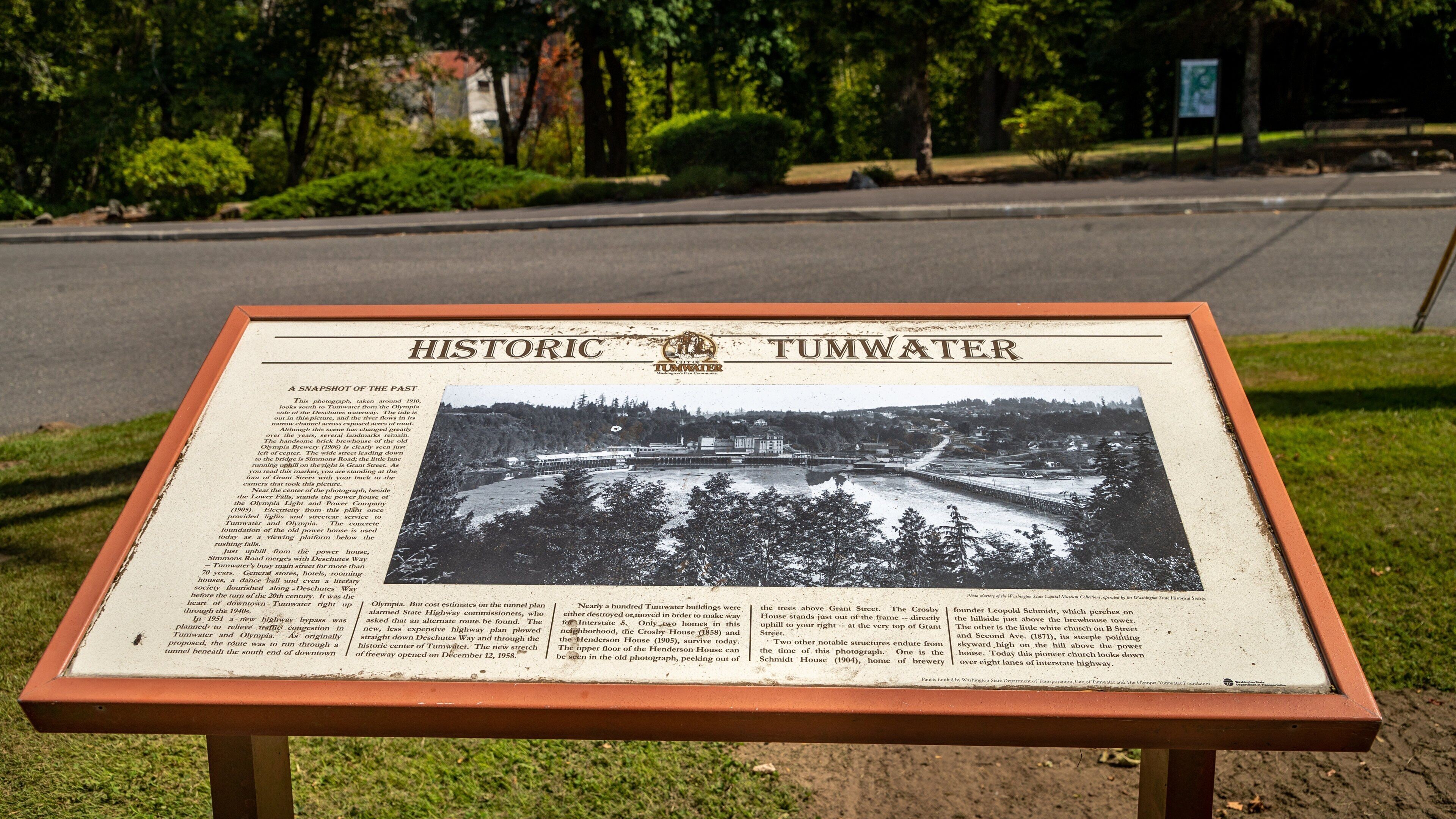 Tumwater showing signage