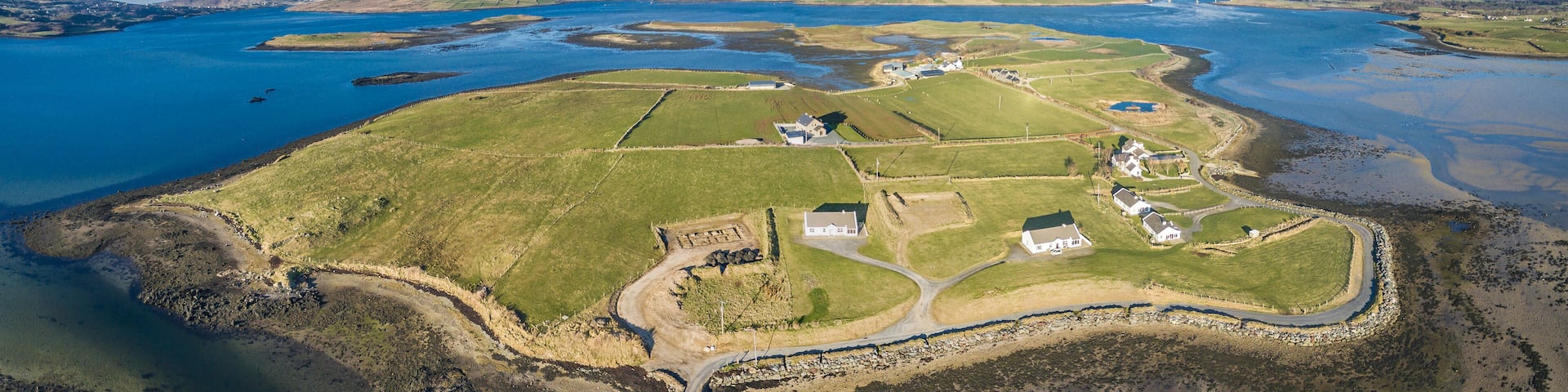 Luftaufnahme der irischen Insel Roy bei Downings, Donegal, Irland