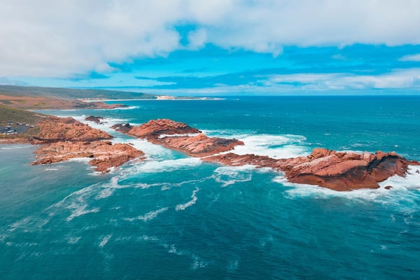 Aerial image of Canal Rocks in the south west of Western Australia near Margaret River and Dunsborough., Shutterstock ID 1288637482, Purchase Order: -