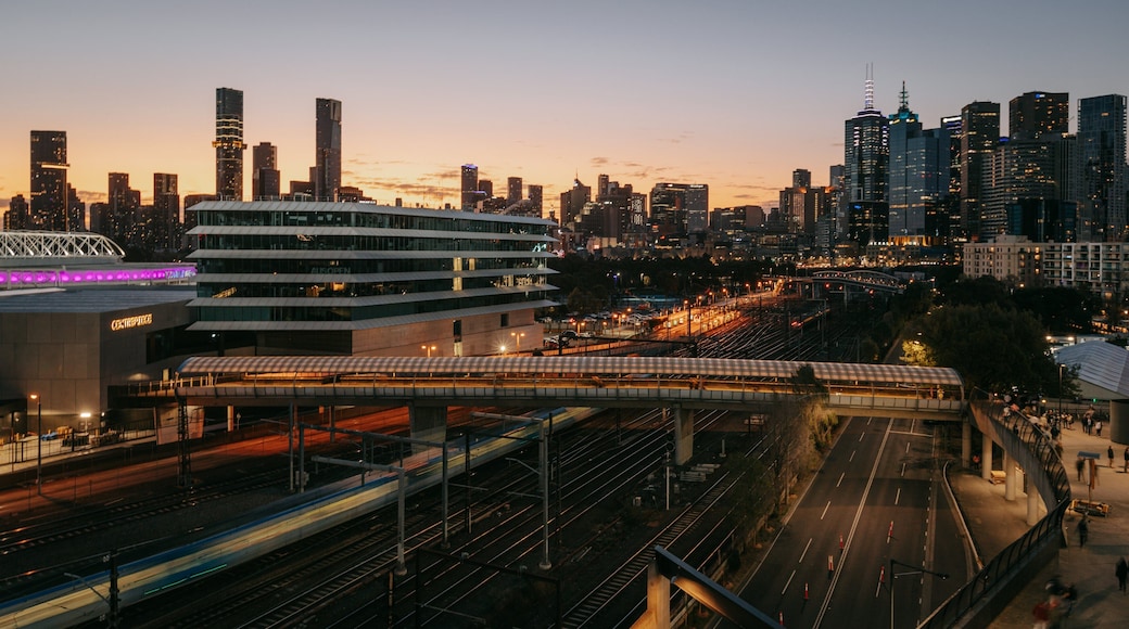 East Melbourne featuring landscape views, a sunset and a city
