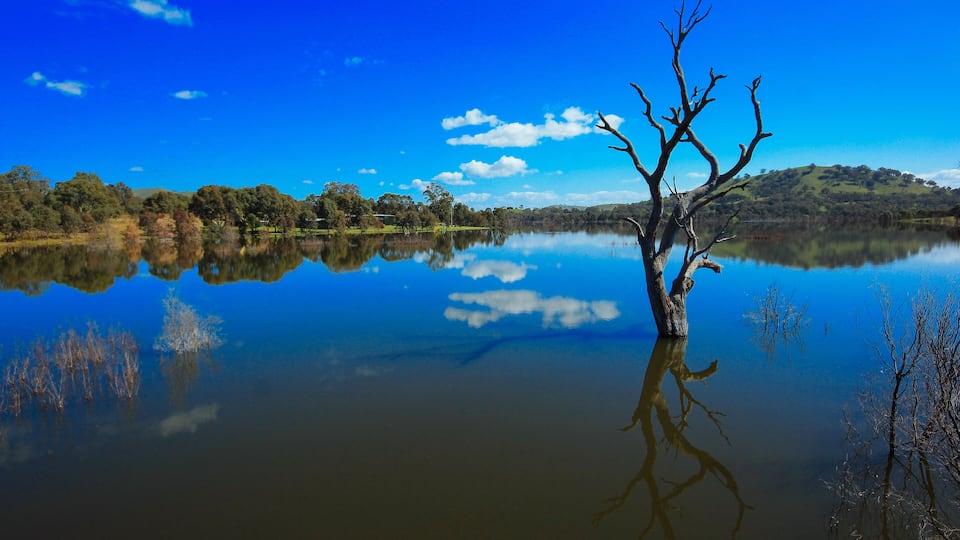 Lake Eildon, located at the town of Eildon, within Lake Eildon National Park, southern Victoria, Australia