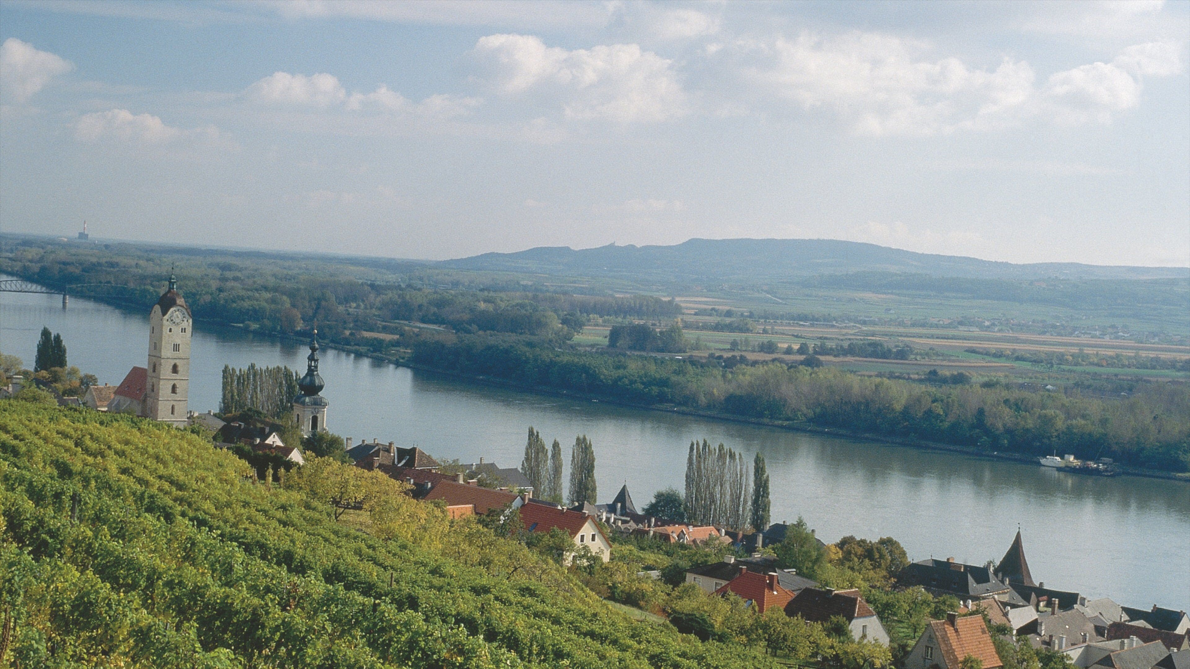 Krems an der Donau which includes farmland and a river or creek