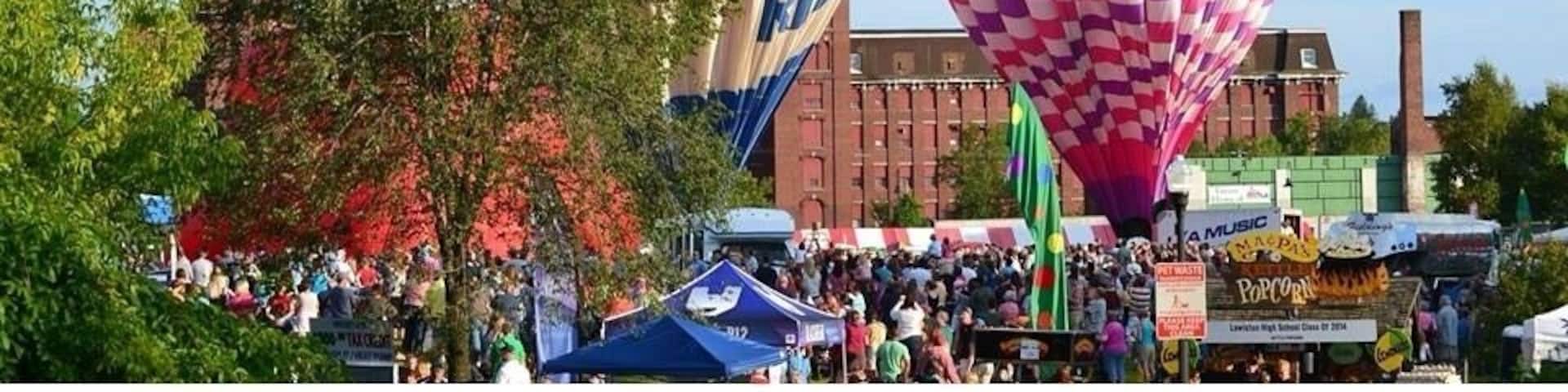 The Balloon Fest underway.