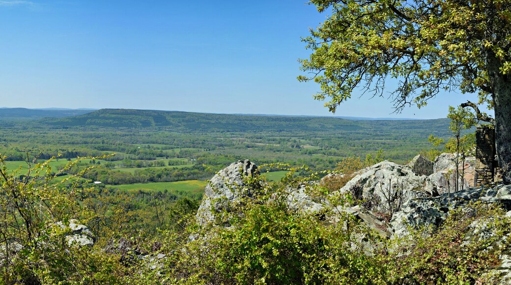 Stouts Point at Petit Jean State Park, Arkansas offering beautiful panoramic view of the Arkansas river valley