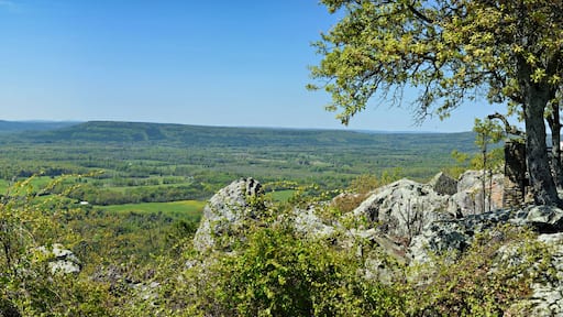 Stouts Point at Petit Jean State Park, Arkansas offering beautiful panoramic view of the Arkansas river valley