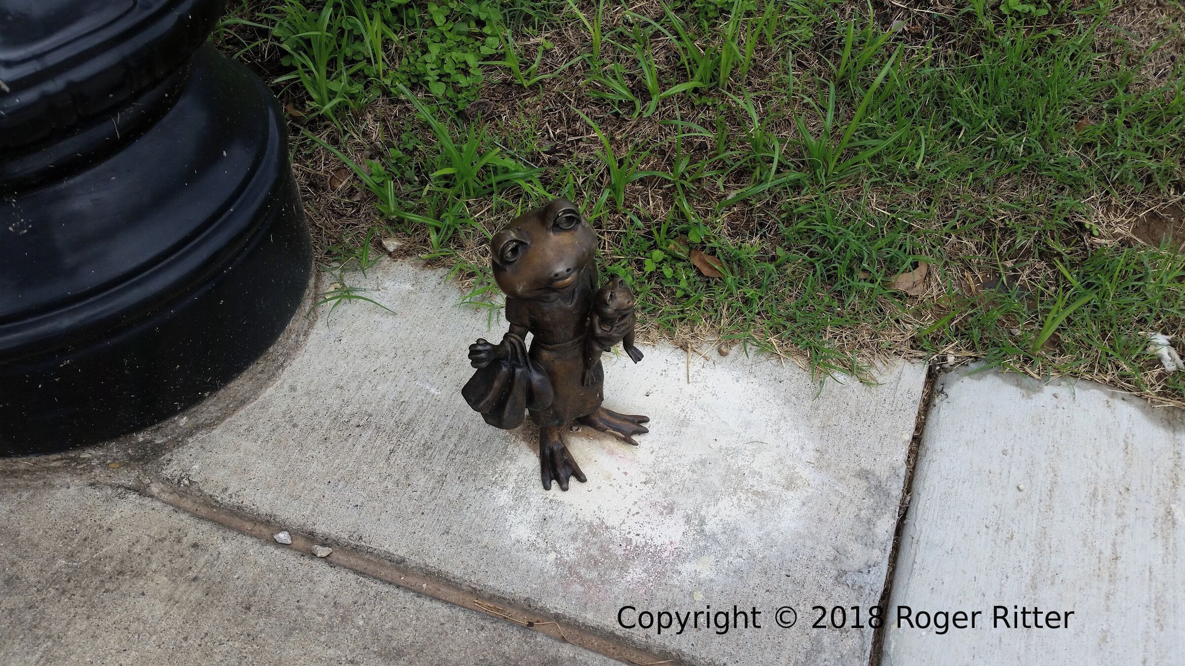Another little frog statue from Bastrop, Texas
