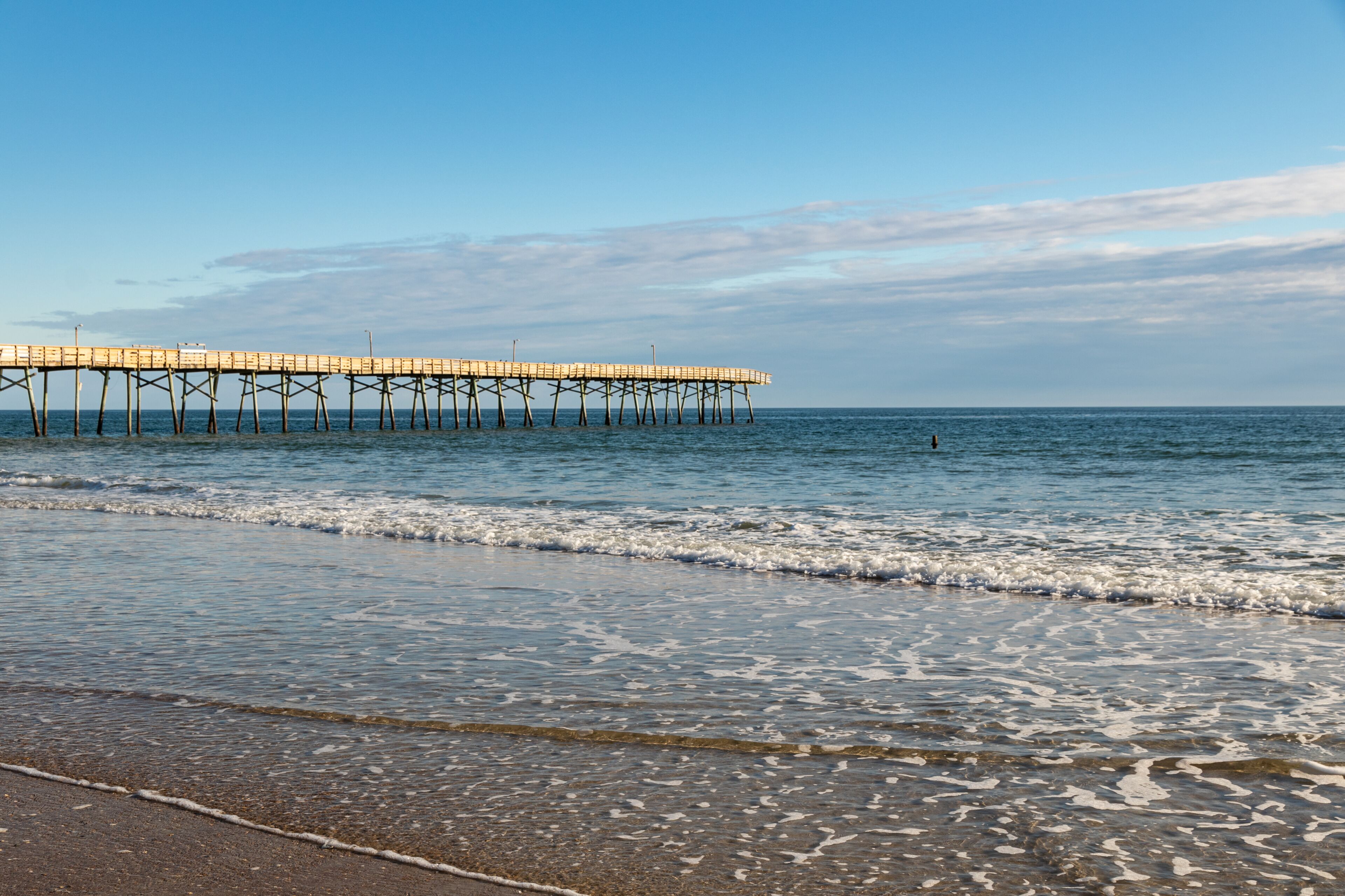 Pier in Atlantic Beach, North Carolina Damaged by Hurricane Florence