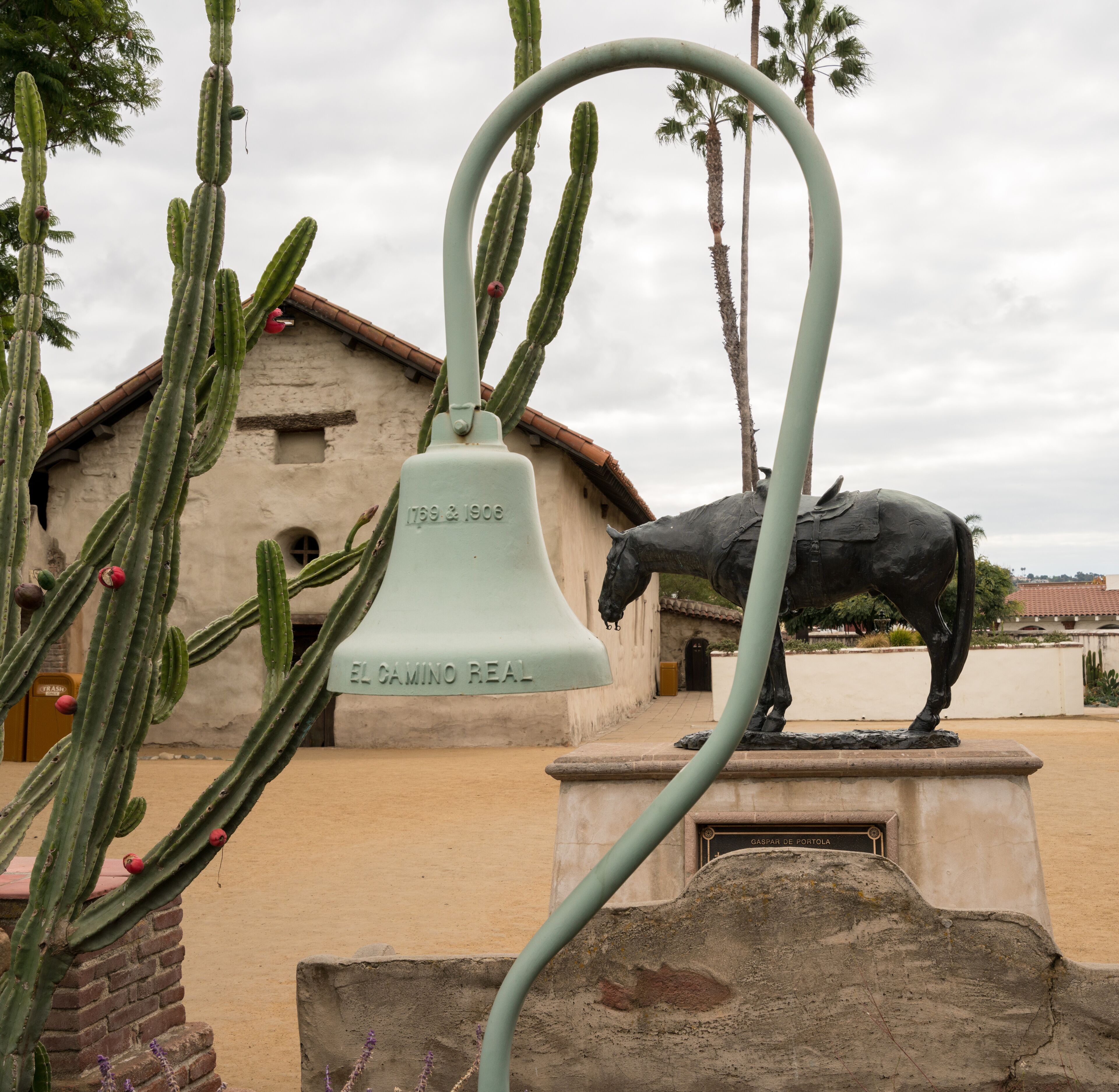 El Camino Real bell in San Juan Capistrano mission