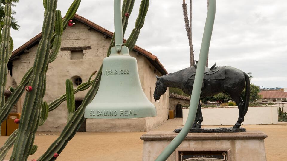 El Camino Real bell in San Juan Capistrano mission