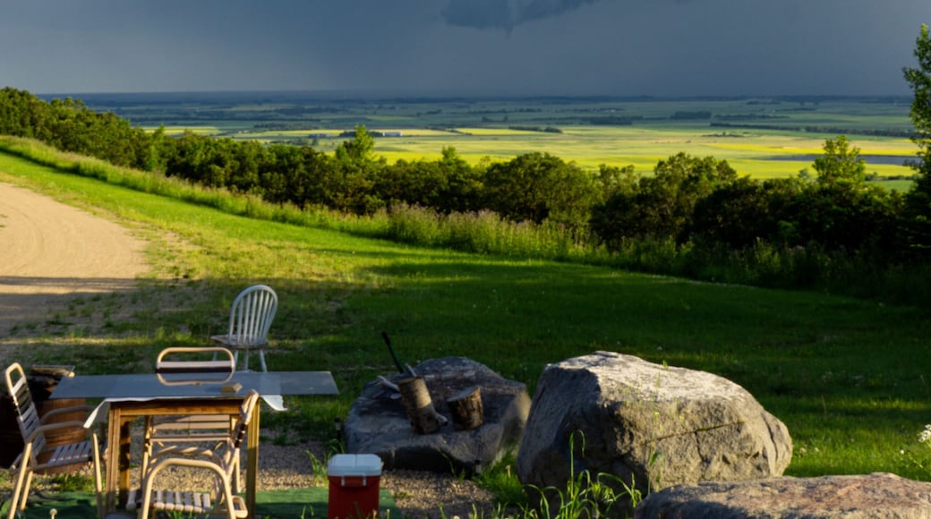Thunderhead storm clouds building on the prairies of North Dakota