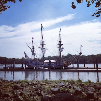 Kalmar Nyckel docked in Bristol, PA