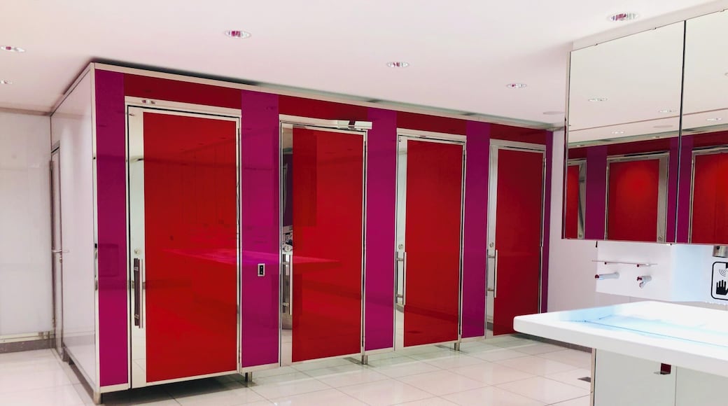 Colorful toilet stalls