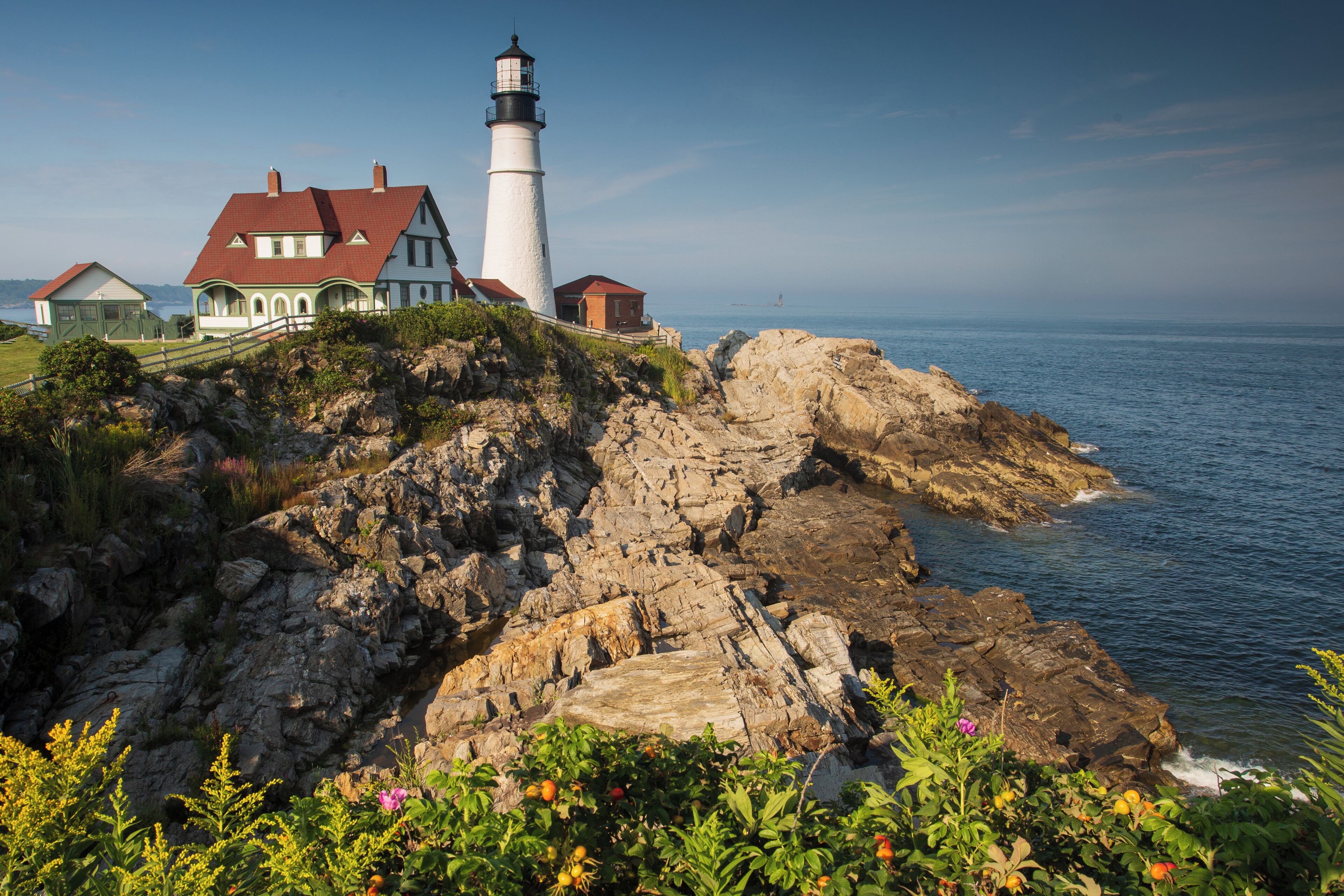 Not there at the best time of day, however I was able to secure a great location for the classic shot of this lighthouse.